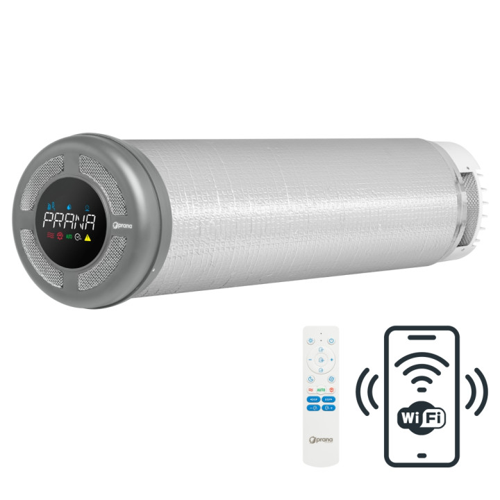 Побутовий рекуператор Prana 150 Eco Energy Color Signal grey Matt 7004 front