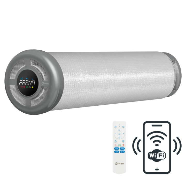 Побутовий рекуператор Prana 200C Eco Energy Color Signal grey Matt 7004 front+rear